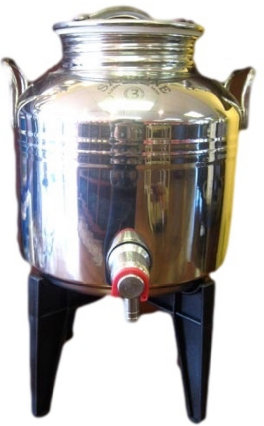 Stainless Steel fusti 3 Liter with Stand and Spigot